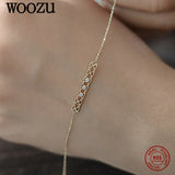 Zircon Hollow Stacked Bracelet 925 Silver 14k Plated Bangle