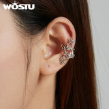 925 Sterling Silver Butterfly & Vine Stud Earrings for Women