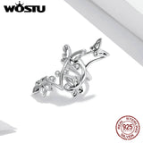 925 Sterling Silver Butterfly & Vine Stud Earrings for Women
