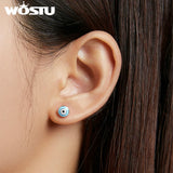 925 Silver Guardian Eye Stud Earrings Enamel Earrings For Women