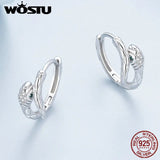 925 Sterling Silver Snake Ear Clips Green Zircons Ear Hoop Original Jewelry