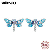 925 Silver Sea Bee Flamingo Unicorn Opal Stud Earrings