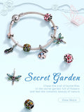 925 Silver Colorful Flower Charm Pendant for Bracelet Necklace DIY