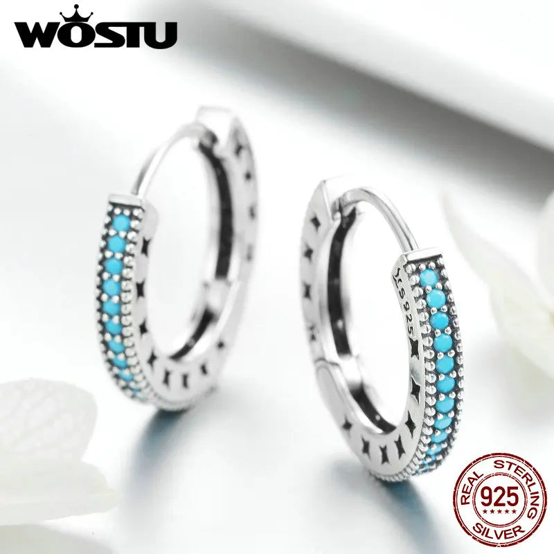 925 Silver Boho Hoop Earrings Anniversary Gift FIE493