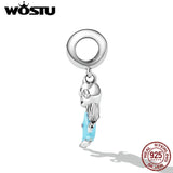 925 Silver Long Hair Girl Pendent Charms for Bracelet
