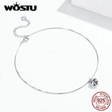 925 Sterling Silver Heart Anklet Chain Bracelet For Women