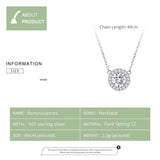 Women's 925 Silver Zircon Pendant Necklace