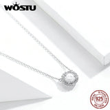 Women's 925 Silver Zircon Pendant Necklace