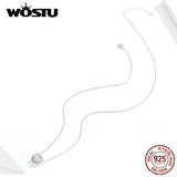 Women's 925 Silver Zircon Pendant Necklace