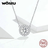 Women's 925 Silver Zircon Pendant Necklace
