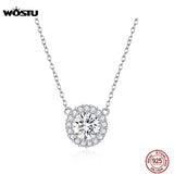 Women's 925 Silver Zircon Pendant Necklace