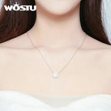 Women's 925 Silver Zircon Pendant Necklace