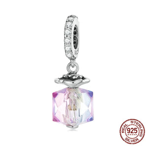 925 Silver Bow Gift Pendent Charms Bead for DIY Bracelet Necklace