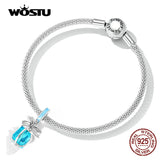 925 Silver Bow Gift Pendent Charms Bead for DIY Bracelet Necklace