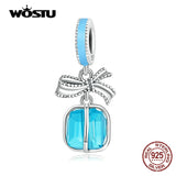 925 Silver Bow Gift Pendent Charms Bead for DIY Bracelet Necklace