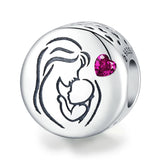 925 Silver Family Love Charms Pendant DIY Jewelry