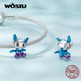 925 Sterling Silver Colorful Dragon Charms Beads for Bracelet Necklace