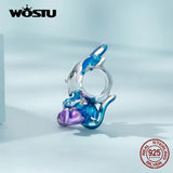925 Sterling Silver Colorful Dragon Charms Beads for Bracelet Necklace