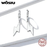 925 Silver Flash Lightning Zircon Drop Earrings for Women