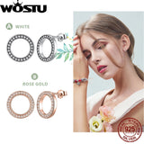 925 Silver Flower Unicorn Fairy Stud Earrings Wedding Jewelry