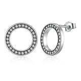 925 Silver Flower Unicorn Fairy Stud Earrings Wedding Jewelry
