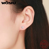 925 Silver Gypsophila Flower Stud Earrings Snowflake Earrings
