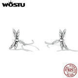 925 Sterling Silver Mini Dragonfly Butterfly Earrings for Women