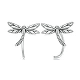 925 Sterling Silver Mini Dragonfly Butterfly Earrings for Women