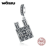 925 Silver Notre Dame de Paris Charm for Bracelet Bangles Pendant