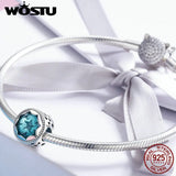 925 Silver Radiant Stars Crystal Charms Beads for DIY Bracelet