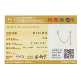925 Silver Safety Chain Rose Charm for Bracelet