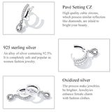 925 Silver Square CZ Dangle Earrings Wedding Party Jewelry
