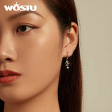 925 Silver Starlight Ear Clips Sandstone Earrings Hoop Wedding Gift