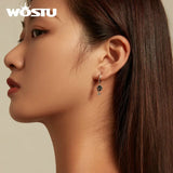 925 Silver Starlight Ear Clips Sandstone Earrings Hoop Wedding Gift
