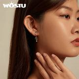 925 Silver Starlight Ear Clips Sandstone Earrings Hoop Wedding Gift