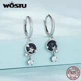 925 Silver Starlight Ear Clips Sandstone Earrings Hoop Wedding Gift