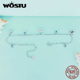 925 Silver Ocean Anklet Nanometer Opal O-Chain FNT006