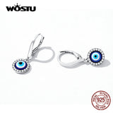 925 Silver Demon Eye Zircon Drop Earrings for Women