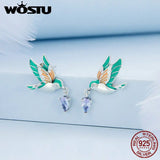 Sterling Silver Kingfisher Stud Earrings Wedding Anniversary Jewelry