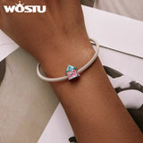 925 Sterling Silver Carousel Beads DIY Women Fine Jewelry Gift