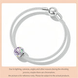 925 Silver Colorful Doodle Charm Bead Pendant Jewelry