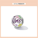 925 Silver Colorful Doodle Charm Bead Pendant Jewelry