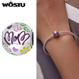 925 Silver Colorful Doodle Charm Bead Pendant Jewelry