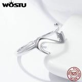 925 Sterling Silver Cat Finger Adjustable Ring for Women