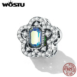 925 Silver Zircon Charm Beads for DIY Jewelry