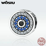 925 Silver Zircon Charm Beads for DIY Jewelry
