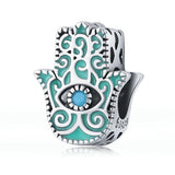 925 Silver Zircon Charm Beads for DIY Jewelry