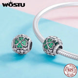 925 Sterling Silver Lucky Shamrock Beads for Charm Bracelet