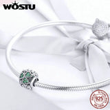 925 Sterling Silver Lucky Shamrock Beads for Charm Bracelet