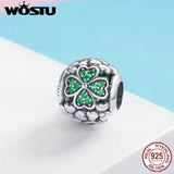 925 Sterling Silver Lucky Shamrock Beads for Charm Bracelet